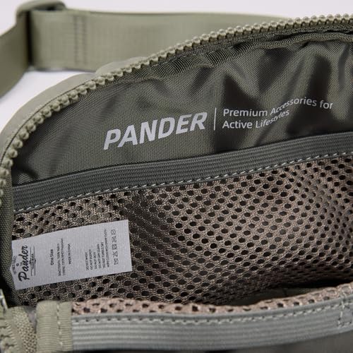 Pander Two Way Zipper Fanny Pack Nylon Everywhere Belt Bag for Women, Water Repellent Waist Packs, Crossbody Bags with Adjustable Strap (Grey Sage). - color: Grey Sage