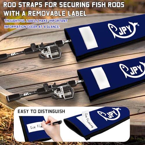 JPY 2 Pcs 3in Wdith Neoprene Fishing Rod Sleeve Protective Rod Covers for Fishing Poles Hook-Resistant Rod Storage Case Fits Spinning Casting Trolling Rods - size: Blue x 1 - 60 IN