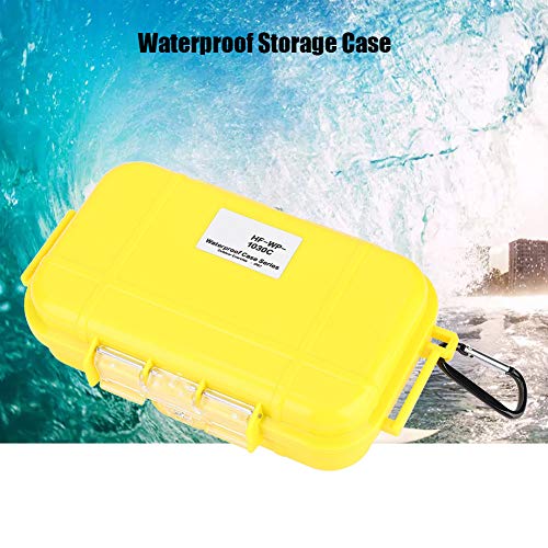 Joyzan Waterproof Storage Case, Outdoor Survival Shockproof Box Airtight Carry Floating Hard Shell Wet Dry Container Travel Sealed Organizer Marine Tool Carrying Protecting Boating Camping Fishing - color: Yellow