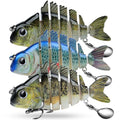 Crankbait Fishing Lure Pike Muskie Lures Lifelike Multi Jointed Swimbait Segement Hard Minnow Bait Treble Hook - color: HS078MON-3pcs/set