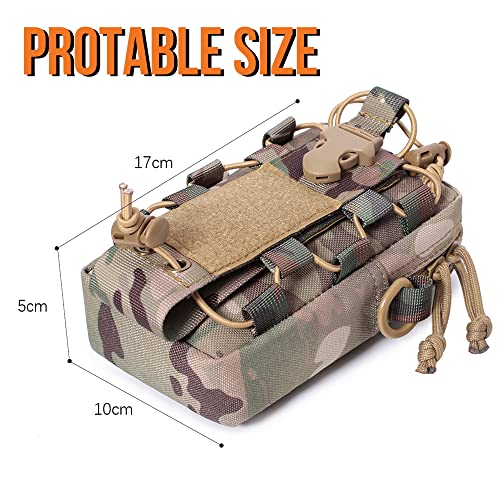ACEXIER Tactical Molle Pouch Waist Bag Bottle Bag Outdoor Vest Pack Purse Phone Case Backpack Hunting Accessories Tool Pack - color: Black