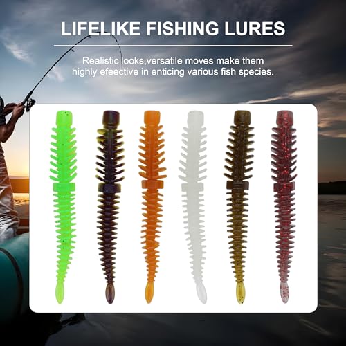 175 Pcs Fishing Soft Lures TPE Threaded Bait Equipment Tackle Gear Box for Bass, Fish Kit with Soft Lures,Hooks, Accessories Tools,Spinner, Beans,Plastic Bait, Swimbait,Crankbaits