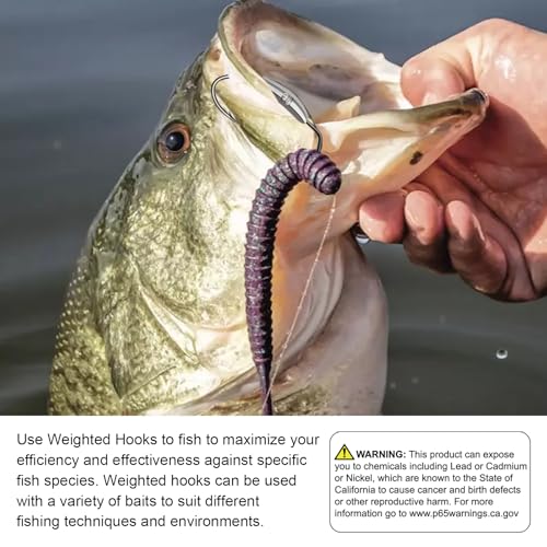 Twistlock Fishing Hooks, Swimbait Hooks Belly Offset Hooks Weighted Hook 1/0 3/0 4/0 for Soft Plastics Lures Fishing Saltwater Freshwater - color: Spring Weighted Hooks 5g - 20pcs