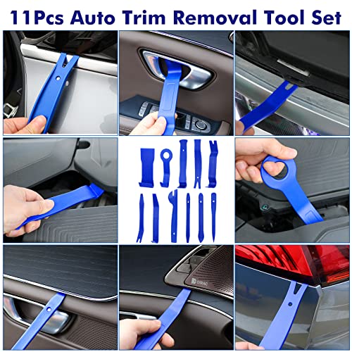 GLK 248pcs Trim Removal Tool, Pry Tool, Door Panel Removal Tool Kit | Fasteners Remove Tool with Car Retainer Bumper Clips, Automotive Hook Set, blue - color: Blue