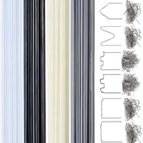 Plastic Weld Kit Welding Rods×40 and Welding Staples×600 Plastic Welding Rods and Hot Staples Plastic Welding Staples for Bumper Repair