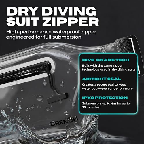 DRENCH 100% Waterproof Clear Bag | Touchscreen Waterproof Fanny Pack Crossbody Phone Case, IPX8 Underwater Pouch for Swimming, Beach, Concerts & Stadium Events | Fits iPhone 15 Pro Max | iPhone - color: Transparent Clear