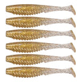 6th Sense – Party Paddle 4.3" – Saltwater Swimbait – Inshore Fishing – Redfish/Trout/Snook – Paddle Tail Soft Plastic - color: Shrimp Gold