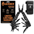 Gerber Gear Truss Multitool, Gifts for Men, 17-in-1 EDC Needle Nose Pliers, includes Pocket Knife, Screwdriver, and Bottle Opener Accessories, Fishing and Camping Gear, Black (Pack of 12) - style: Black Molle Sheath (Pack of 12)
