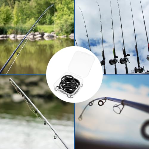 28 Pcs Fishing Rod Eyelet Repair Kit 14 Sizes Ceramic Guide Ring Replacement Kit Fishing Rod Repair Accessories