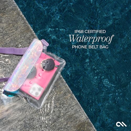 Case-Mate Soap Bubble IP68 Waterproof Fanny Pack - Iridescent | Floating Waterproof Phone Case w/Triple Seal Protection, Adjustable Strap-Fits All Phones-Beach Cruise Ship Travel Essentials - color: Iridescent Fanny Pack