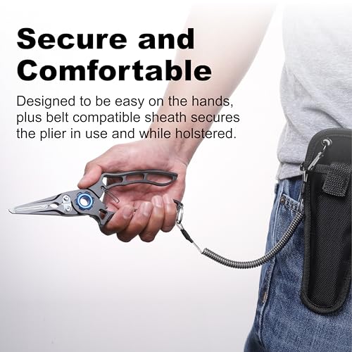 7.5” Fishing Pliers, Fishing Tool For Anglers, CNC Machined, Silver