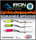 IRON DECOY Spoon Fishing Lures 3-Pack, Multi-Species Metal Spoons for Trout, Walleye, Bass, Salmon, Pike, Ice Fishing & Trolling, Vibrating Spoon Lure Kit - color: Kokanee, 1/10 oz