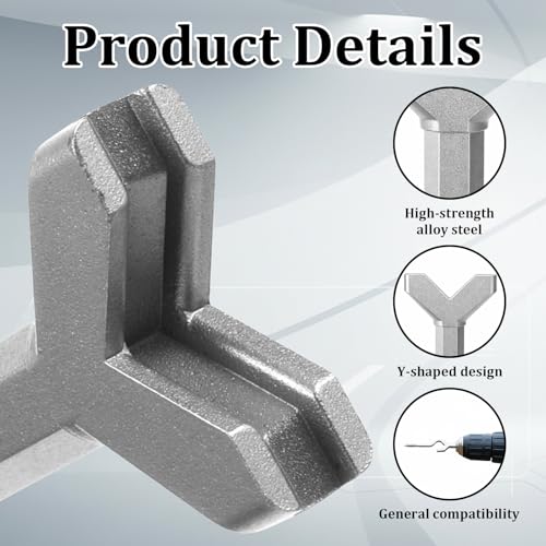 3 PCS Y Shape Cup Hook Driver Bit Hook Drill Bit Y Cup Driver Installer Remover Wing Nut-Driver Bits Cups Hook-Driver for Wall Kitchen Ceiling Installing