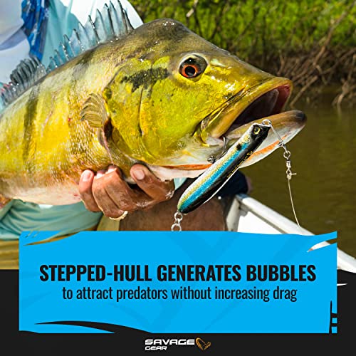 Savage Gear Panic Pencil Popper Fishing Hard Bait - color: White Glow, size: 5 3/4 in - 1 3/4 oz