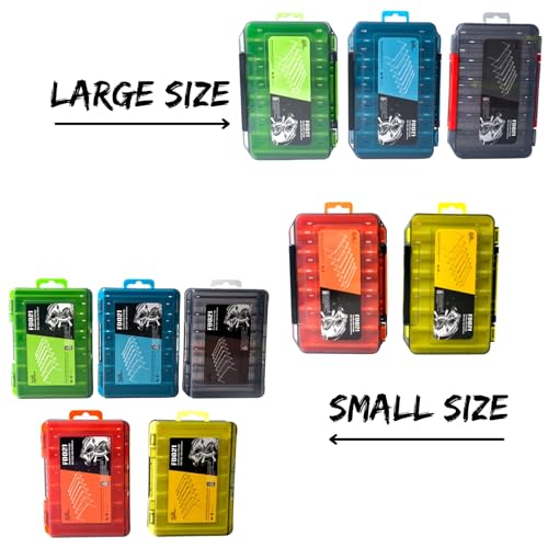 Waterproof Double-Sided Fishing Tackle Storage Box – Large Green Lure Organizer for Hooks, Accessories & Terminal Tackle, Portable & Clear Case - color: Green, size: Large