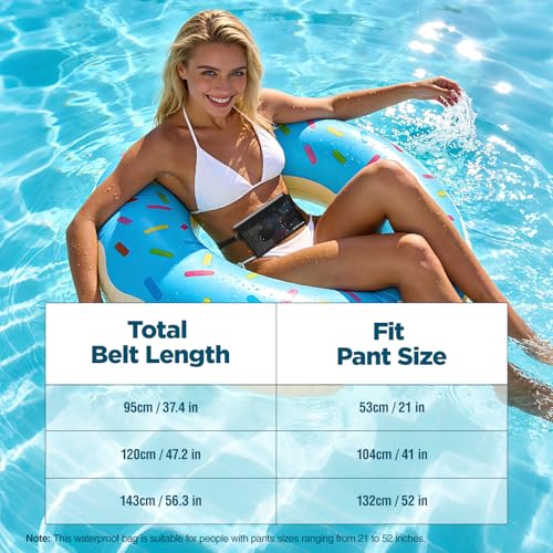 Waterproof Fanny Pack for Women, Waterproof Pouch for Phone Passport Purse, Beach Accessories Dry Bag, Floating Water proof Bags for Cruise Ship Travel Water Park Boating Fishing Diving Kayaking Pool - color: Red & Black