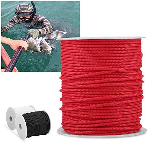 50M 2mm Speargun Reel Line Wear Spearfishing Line Heavy Duty All-Purpose Utility Cord (Red)