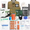 Ifak Trauma Kit, 74 Piece Upgrade Tactical First Aid Supplies, Molle Ifak Pouch Rip Away Refill Supplies for Survival Camping Hiking Travel - color: Tan