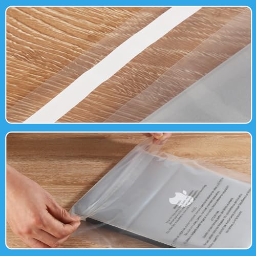 iMailer - 500 Pcs - 13" x 15" Poly Bags with Suffocation Warning Self Seal- Clear Shipping Bags 1.6 Mil for Clothing, Shirts, Packaging - Permanent Adhesive - size: 13" x 15", style: Permanent Glue