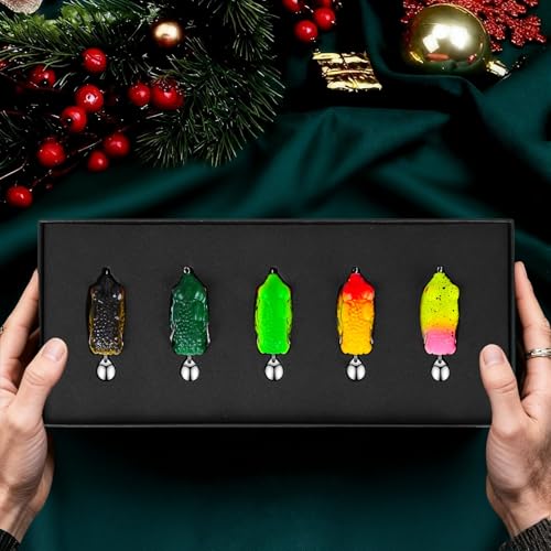 5PCS Frog Lures for TopWater Bass Fishing Lures,Freshwater and Saltwater Fishing Gear Kit for 2026 Surprise Gift - color: 5F
