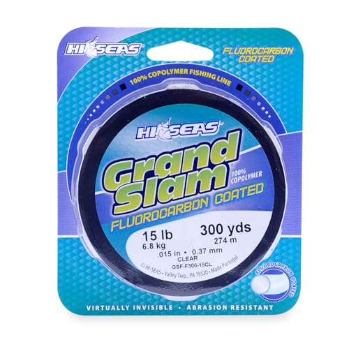 HI-SEAS Grand Slam Fluorocarbon Coated Fishing Line - color: Clear, size: 15 lb / Filler Spool