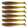 6th Sense – Party Paddle 4.3" – Saltwater Swimbait – Inshore Fishing – Redfish/Trout/Snook – Paddle Tail Soft Plastic - color: Pickle Punch