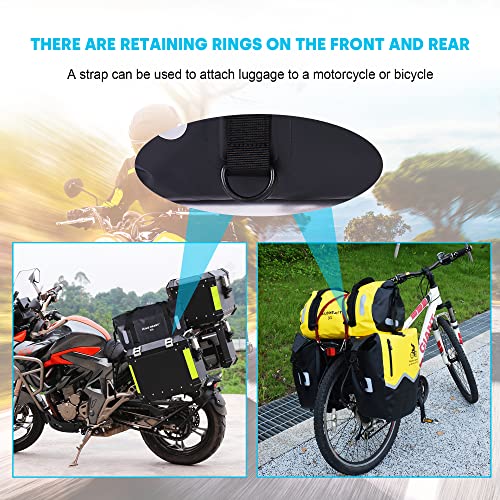 WILD HEART Waterproof Bag Duffel Bag 20L 30L 40L with Welded Seams Shoulder Straps, Mesh Pocket for Kayaking, Camping, Boating,Bicycle,Motorcycle - color: balck, size: 30L