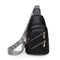 SENDEFN Small Sling Bag Crossbody Bags for Women Vegan Leather Cell Phone Cross Body Purse Fanny Packs Chest Bag for Women - color: B-black