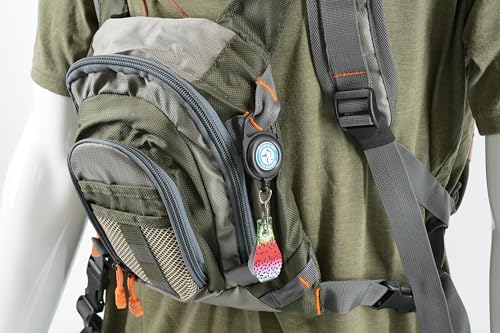 Kingfisher Fly Fishing Zinger with Wide Nipper - color: Rainbow Trout