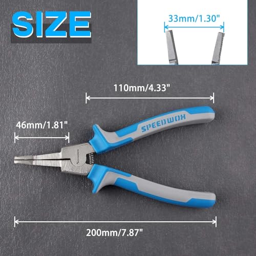 SPEEDWOX 8" Special Lock Ring Pliers Straight Jaw Pliers Tips C-Clip Plyers Retaining Ring Plier Snap Rings Plier Angle Tip Circlip Plyers For Rings Remover Automatic Transmissions Transfer Case - style: 8" Straight Jaw