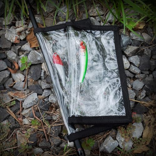 Fishing Lure Wraps 10 Packs Durable Clear PVC Lure Covers Keeps Fishing Safe Easily See Lures Fishing Hook Covers Bait Storage 5 Large 4.3" W x 7.9" L + 5 Medium 3.9" W x 7.1" L (10pcs 5L+5M)