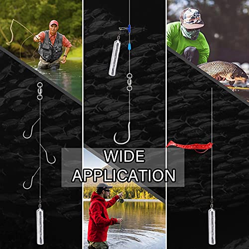 Atibin Drop Shot Fishing Weight Sinker Freshwater Casting Fishing Weights Lead Saltwater Shot Drop Rig Weights Cylinder Skinny - size: Size1 (1/8oz.) 25 pcs
