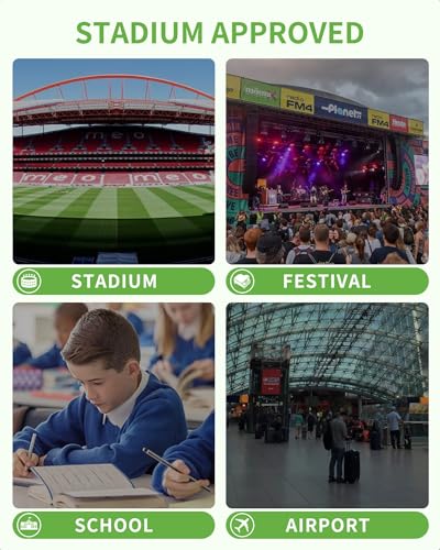 MAY TREE Small Clear Backpack Stadium Approved for Women and Men Clear Bag for Stadium Events Concert Sporting Festival, Navy - color: Navy-1, style: 2 Front Pocket-1