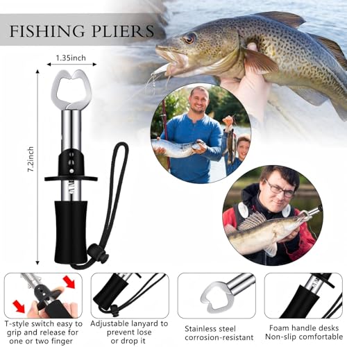 Sosation 134 Pcs Fishing Tool Fishing Tackle Box Kit and Equipment for Adults Beginner Gift, Hook Remover, Pliers Kit, Backpack Tackle Container Lures, Lip Gripper, Weigh Scale - color: Desert Camouflage