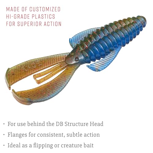 Strike King Rage Bug Fishing Lure, Soft Plastic Grub, Unique Design, Subtle Action - color: Chameleon, size: 4"