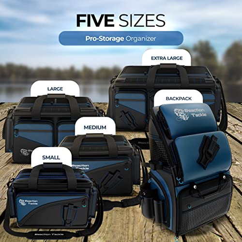 Reaction Tackle Saltwater Fishing Tackle Bags, Water Resistant 1000D PVC Tackle Box Bag with Removable Dividers, Fits 3600 and 3700 Trays, Backpack - size: Backpack