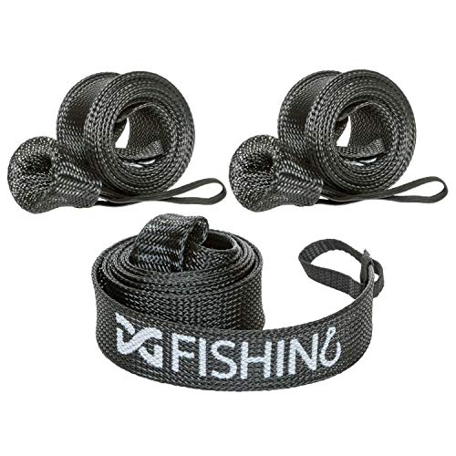 Fishing Rod Sleeve, 3 Pack, 7ft Casting Rod Protector/Rod Sock/Rod Cover - color: Black