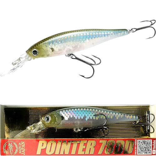 LUCKY CRAFT Pointer 78DD Freshwater Fishing Lure and Gear for Bass & Trout, 3 inch Deep Diving Suspending Jerkbait Fishing Line, Pressure-Ready Fish Bait, Premium Gear for Tackle Box, - color: 272 MS Ghost Minnow