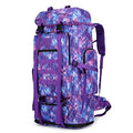 Hiking Backpack for Men 70L/100L Camping Backpack Military Rucksack Molle 3 Days Assault Pack for Climbing | Camping Backpack - color: 100l-purple Tie-dye