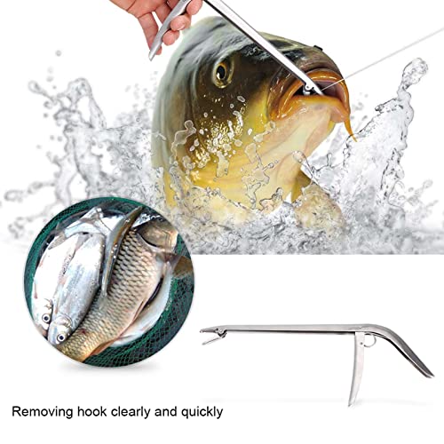 Fish Hook Remover Tool, 11.4 Inch Fishing Pliers Hook Remover, Stainless Steel Dehooker Tool Fishing for Fishermen, Quick Removal