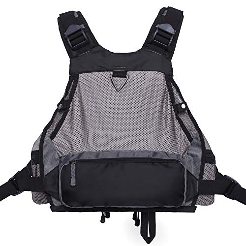 Kylebooker Fly Fishing Vest Pack Adjustable for Men and Women - color: Black