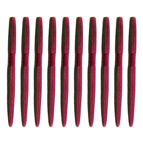Soft Plastic Fishing Lures with Salted Hook Slot 10pcs FS/RE-09 - color: Color G