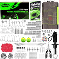 FONMANG 322-Piece Fishing Lures Kit - Buzz Bait/Spinner Baits/Jig/Frog, Fishing Tackle Box with Tackle Included, Soft Bait/Hooks/Weights, Fishing Gear Lure Kit Gift for Men Freshwater Bass Trout - color: E1-411pcs
