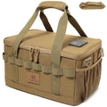Tactical Camping Storage Bag 18L Tactical Utility Tote Bag Camping Cookware Organizer Trunk Organizer (Khaki) - color: Khaki