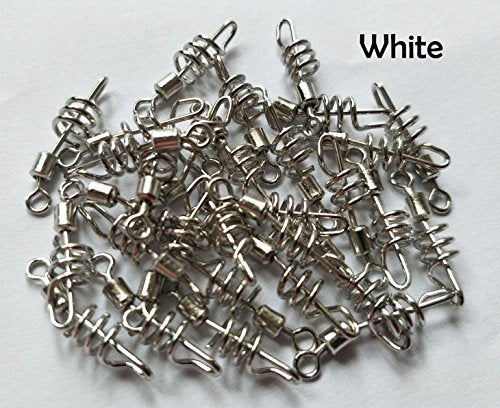30pcs/Pack Cork Screw Swivel Fishing Swivel Snap Swirl Connector Black Stainless Steel Fishing Swivels 3/0 1/0 2# 4# 6# 8# 10# - size: 4#-30pcs