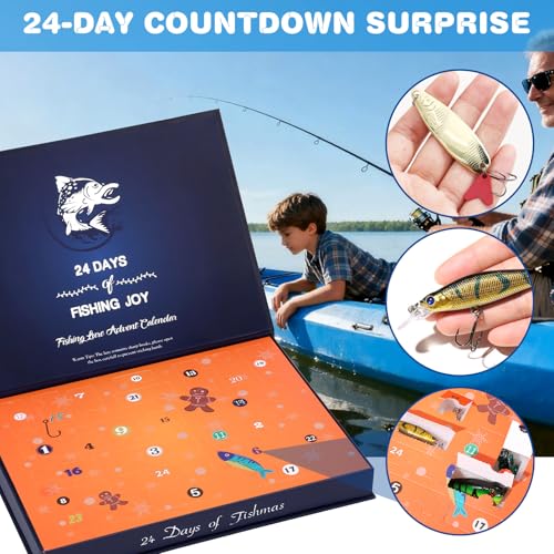 Fishing Lures Kit, 24Pcs Assorted Fishing Baits with Crankbaits, Spoon Lures, Hooks, Weights & Accessories, Fish Tackle Gift Set for Men, Bass Freshwater - size: B