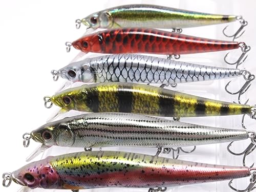 Minnow Crankbait for Bass Fishing Bass Lure Jerkbait Fishing Lures and Tackle Box - color: HM262SKB2