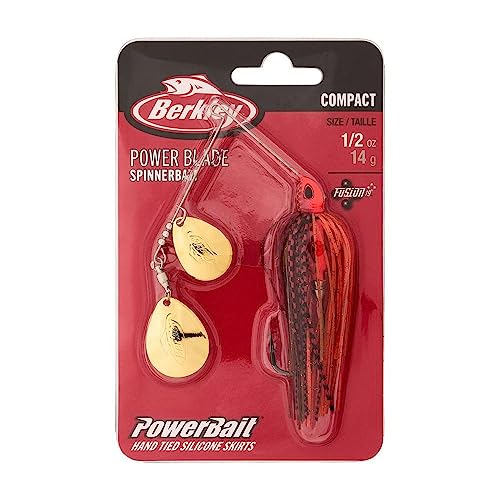 Berkley Power Blade Compact Fishing Spinnerbaits - color: Fire Craw/Gold + Gold, size: 3/8 oz - Colorado Colorado