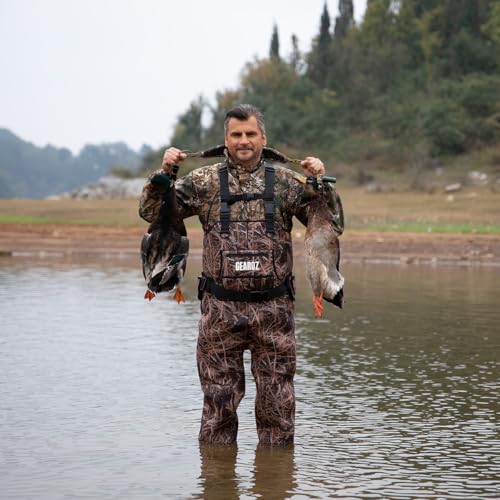 GearOZ Duck Hunting Waders for Men & Women, 5mm Neoprene Waterproof Chest Insulated Camo Wader Fishing Waterfowl Hunter