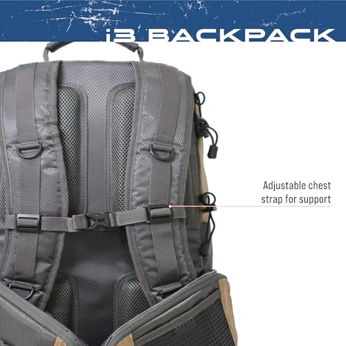 FROGG TOGGS Fishing Sling Pack, Easy Hands-free Fishing Tackle Storage Bag With Water Bottle Pocket - color: Solid Brown Elements